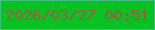 文字の大きさ：1、枠の色：3bc17a、背景の色：08c224、文字の色：9e5b3d 無料ブログパーツのブログ時計