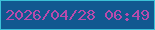 文字の大きさ：2、枠の色：3bc1d7、背景の色：115890、文字の色：b84bac 無料ブログパーツのブログ時計