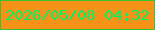 文字の大きさ：1、枠の色：3bc22f、背景の色：f79218、文字の色：03f264 無料ブログパーツのブログ時計