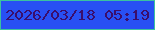 文字の大きさ：1、枠の色：3bc29f、背景の色：2850f3、文字の色：3a0e6b 無料ブログパーツのブログ時計