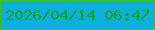 文字の大きさ：5、枠の色：3bc31d、背景の色：0bb0df、文字の色：0ba01d 無料ブログパーツのブログ時計