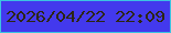 文字の大きさ：4、枠の色：3bc3e1、背景の色：4339ed、文字の色：2d2612 無料ブログパーツのブログ時計