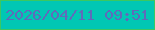 文字の大きさ：2、枠の色：3bc861、背景の色：01c7b4、文字の色：5f6bba 無料ブログパーツのブログ時計