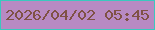 文字の大きさ：4、枠の色：3bc8be、背景の色：b88ac3、文字の色：7f5145 無料ブログパーツのブログ時計