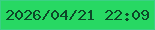 文字の大きさ：5、枠の色：3bd085、背景の色：27d863、文字の色：0c4828 無料ブログパーツのブログ時計