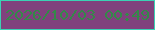 文字の大きさ：2、枠の色：3bd2b4、背景の色：80427d、文字の色：348948 無料ブログパーツのブログ時計