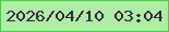 文字の大きさ：2、枠の色：3bd43f、背景の色：aeeda3、文字の色：342543 無料ブログパーツのブログ時計