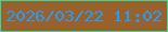 文字の大きさ：2、枠の色：3bd596、背景の色：99622c、文字の色：269cf9 無料ブログパーツのブログ時計
