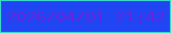 文字の大きさ：5、枠の色：3bd5c8、背景の色：2046f4、文字の色：6425dd 無料ブログパーツのブログ時計