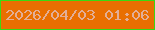 文字の大きさ：3、枠の色：3bd813、背景の色：e96f01、文字の色：e3ae96 無料ブログパーツのブログ時計