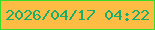 文字の大きさ：2、枠の色：3bdb2b、背景の色：fdbc43、文字の色：19ae6c 無料ブログパーツのブログ時計