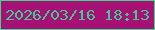 文字の大きさ：3、枠の色：3bdb8e、背景の色：a71175、文字の色：42c792 無料ブログパーツのブログ時計