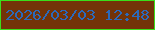 文字の大きさ：3、枠の色：3bde1b、背景の色：733308、文字の色：2b69bc 無料ブログパーツのブログ時計