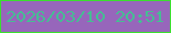 文字の大きさ：1、枠の色：3bde2f、背景の色：9766bb、文字の色：46bd93 無料ブログパーツのブログ時計