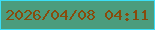 文字の大きさ：3、枠の色：3bdef7、背景の色：4b9c7d、文字の色：884b0c 無料ブログパーツのブログ時計