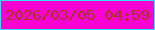 文字の大きさ：3、枠の色：3be1f5、背景の色：fa00d3、文字の色：a6391a 無料ブログパーツのブログ時計