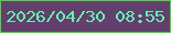 文字の大きさ：4、枠の色：3be330、背景の色：623f6d、文字の色：66f3b2 無料ブログパーツのブログ時計