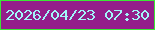文字の大きさ：1、枠の色：3be635、背景の色：941d8a、文字の色：a1f4f9 無料ブログパーツのブログ時計
