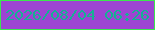 文字の大きさ：2、枠の色：3be74e、背景の色：9d45d2、文字の色：15b194 無料ブログパーツのブログ時計
