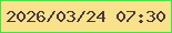 文字の大きさ：5、枠の色：3be844、背景の色：fae18c、文字の色：4a3542 無料ブログパーツのブログ時計