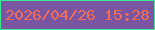 文字の大きさ：3、枠の色：3beb91、背景の色：7955a2、文字の色：f16d58 無料ブログパーツのブログ時計