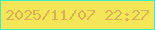 文字の大きさ：4、枠の色：3bedc1、背景の色：f5e558、文字の色：ddb251 無料ブログパーツのブログ時計