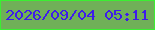 文字の大きさ：1、枠の色：3bef32、背景の色：70b058、文字の色：3e1ceb 無料ブログパーツのブログ時計