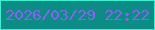文字の大きさ：1、枠の色：3befd3、背景の色：0b8c84、文字の色：8b60f3 無料ブログパーツのブログ時計