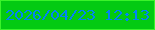 文字の大きさ：1、枠の色：3bf32a、背景の色：03ca12、文字の色：0283f4 無料ブログパーツのブログ時計