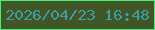 文字の大きさ：1、枠の色：3bf37b、背景の色：425524、文字の色：3b9ea7 無料ブログパーツのブログ時計
