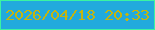 文字の大きさ：3、枠の色：3bf4a2、背景の色：22aadd、文字の色：c4b510 無料ブログパーツのブログ時計