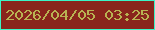文字の大きさ：4、枠の色：3bf4c6、背景の色：89251c、文字の色：b8b252 無料ブログパーツのブログ時計