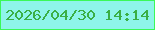 文字の大きさ：1、枠の色：3bf858、背景の色：8ef5e9、文字の色：3aaf44 無料ブログパーツのブログ時計