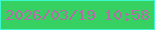 文字の大きさ：5、枠の色：3bf8cf、背景の色：36d161、文字の色：b66da7 無料ブログパーツのブログ時計