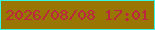 文字の大きさ：4、枠の色：3bf8e6、背景の色：987601、文字の色：bc263f 無料ブログパーツのブログ時計