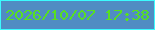 文字の大きさ：5、枠の色：3bfbfe、背景の色：508cc3、文字の色：57e021 無料ブログパーツのブログ時計