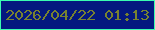 文字の大きさ：4、枠の色：3bfcb0、背景の色：04187f、文字の色：788230 無料ブログパーツのブログ時計