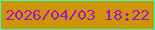 文字の大きさ：4、枠の色：3bfcb2、背景の色：cd9608、文字の色：a616c4 無料ブログパーツのブログ時計