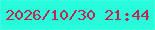 文字の大きさ：4、枠の色：3bfee0、背景の色：28fadc、文字の色：c2244e 無料ブログパーツのブログ時計