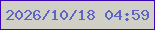 文字の大きさ：4、枠の色：3c04b7、背景の色：d0d0c6、文字の色：5e64c4 無料ブログパーツのブログ時計