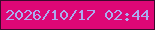 文字の大きさ：3、枠の色：3c092c、背景の色：de0776、文字の色：aaacf0 無料ブログパーツのブログ時計