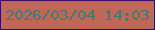 文字の大きさ：1、枠の色：3c0a65、背景の色：c16757、文字の色：3e7b75 無料ブログパーツのブログ時計