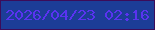 文字の大きさ：1、枠の色：3c0c59、背景の色：1c3d97、文字の色：5a33f0 無料ブログパーツのブログ時計