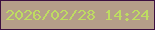 文字の大きさ：5、枠の色：3c0f40、背景の色：b59e89、文字の色：bedc61 無料ブログパーツのブログ時計