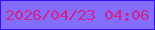 文字の大きさ：4、枠の色：3c0fef、背景の色：836efb、文字の色：d62286 無料ブログパーツのブログ時計