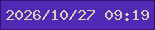 文字の大きさ：1、枠の色：3c1173、背景の色：502ab5、文字の色：d4d0b2 無料ブログパーツのブログ時計