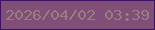 文字の大きさ：5、枠の色：3c1262、背景の色：804e76、文字の色：957f80 無料ブログパーツのブログ時計