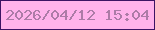 文字の大きさ：4、枠の色：3c1364、背景の色：ffb2eb、文字の色：ac7ba7 無料ブログパーツのブログ時計