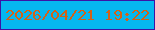 文字の大きさ：3、枠の色：3c13a6、背景の色：06b7f0、文字の色：d36219 無料ブログパーツのブログ時計
