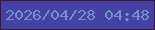 文字の大きさ：5、枠の色：3c1a2d、背景の色：4443a4、文字の色：7292ca 無料ブログパーツのブログ時計